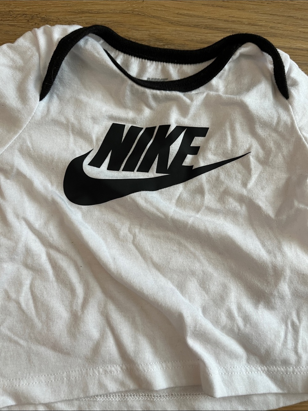 Nike White Long-Sleeve Top & Gray Logo Footie Set - Picture 2 of 8